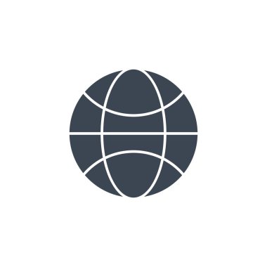 Globe Flat ile ilgili vektör glyph simgesi.