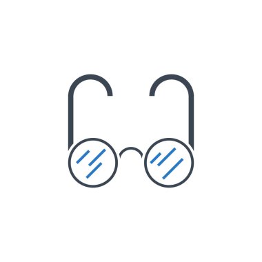 Gözlükle ilgili vektör simgesi.