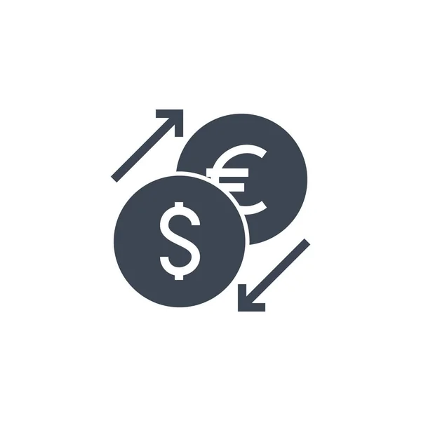 Currency Exchange related vector glyph icon. — Stock Vector