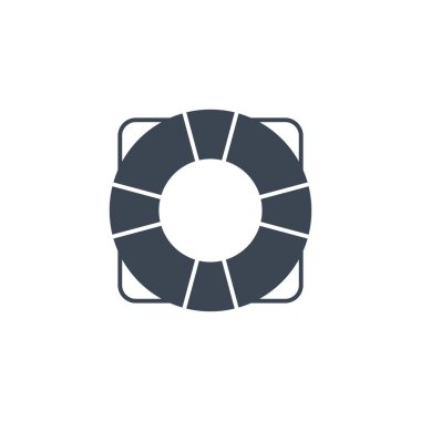 Lifebuoy bağlantılı vektör simgesi.