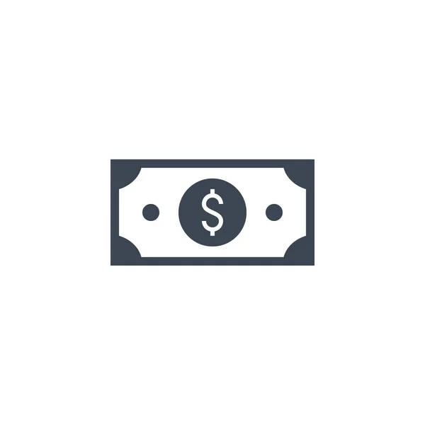 Dollar Vlak gerelateerd vector glyph icoon. — Stockvector