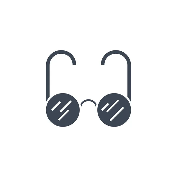 Icona del glifo vettoriale correlata agli occhiali. — Vettoriale Stock