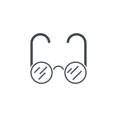 Gözlükle ilgili vektör simgesi.