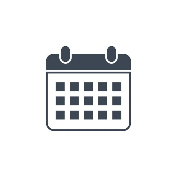 Calendario relacionado icono de glifo vectorial. — Vector de stock