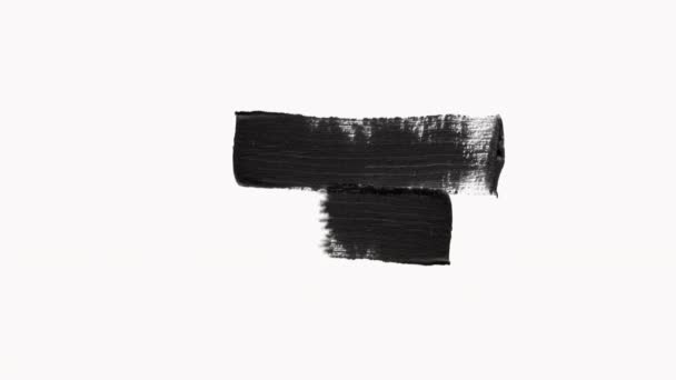 Transición abstracta del pincel de pintura Revelar con textura. Transparencia del canal alfa — Vídeos de Stock