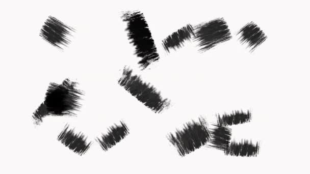 Рамка - Абстрактные штрихи кисти кисти Переход выявление с текстурой — стоковое видео