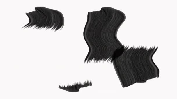 Рамка - Абстрактные штрихи кисти кисти Переход выявление с текстурой — стоковое видео