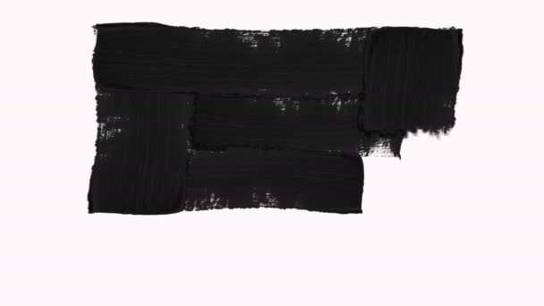 Transiciones abstractas del pincel de pintura revelan con Luma mate - Transparencia . — Vídeos de Stock