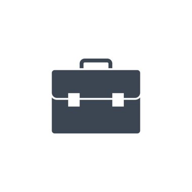 Evrak çantası düz vektör glifiyle ilgili simge.