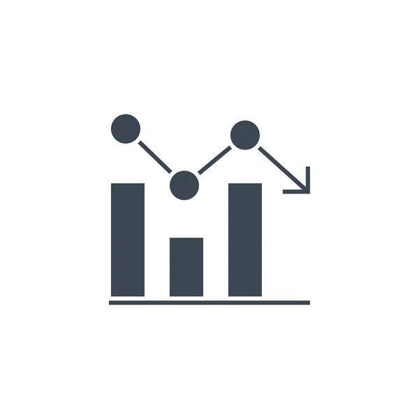 Bar Chart kapcsolódó vektorjel ikon. — Stock Vector