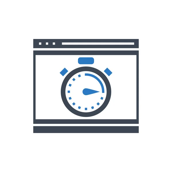 Rendimiento SEO Vector Glyph Icon — Vector de stock