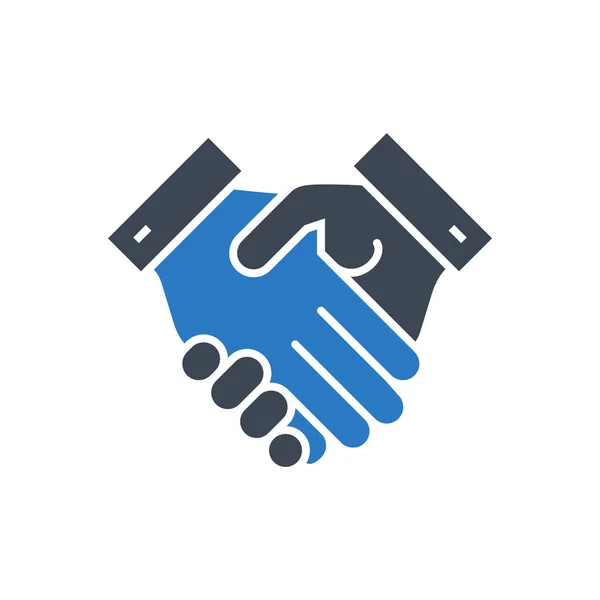 Handshake Vector Glyph Icon — Stock Vector
