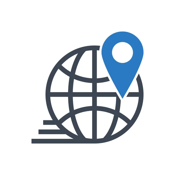 Local SEO Vector Glyph Icono — Vector de stock