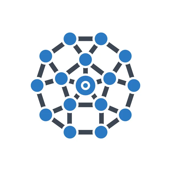 Icône de glyphe vectoriel réseau — Image vectorielle