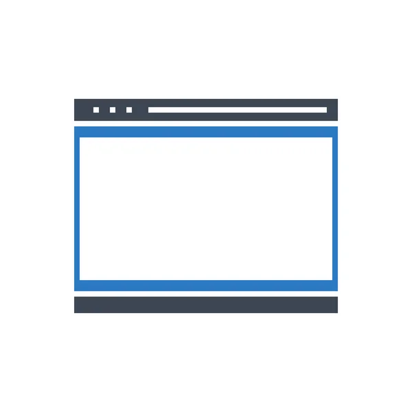 Web Page Vector Glyph Icon — Stock Vector