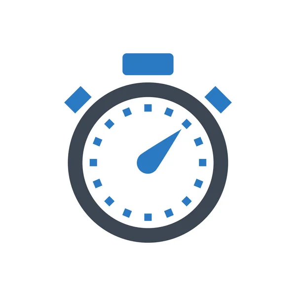 Stopwatch Vector Glyph Icon — Stock Vector