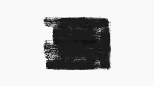 Frame Paint Brush Strokes Transition Reveal with Alpha Channel - Transparency. — Stock Video