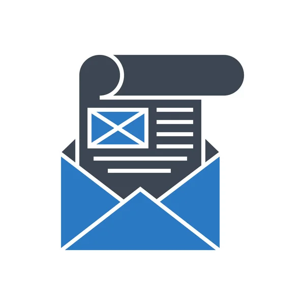 E- posta Vektörü Kabartma Simgesi — Stok Vektör