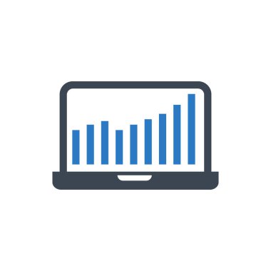 Dizüstü bilgisayar Vektörü Glyph Simgesi