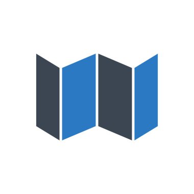 Harita Vektörü Şekil Simgesi Simgesi