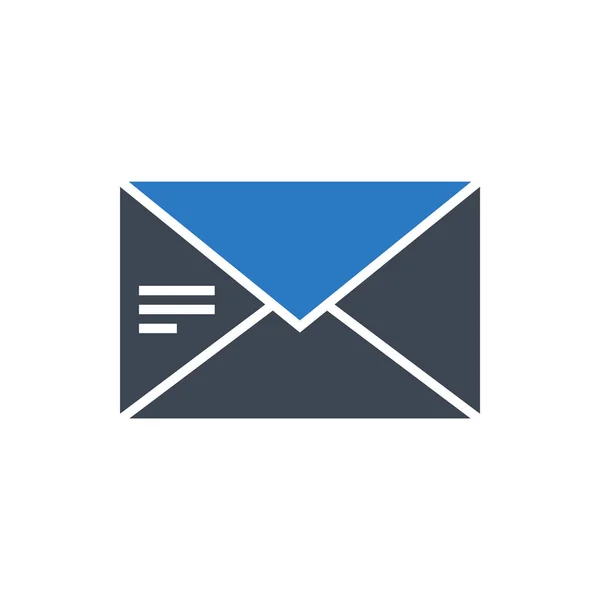 Vector de correo Glifo icono — Vector de stock