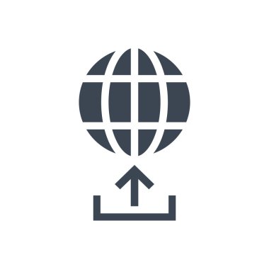 İndirme Yöneticisi Vektörü Glyph Simgesi