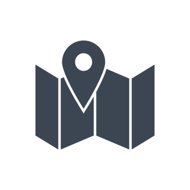 Yerel SEO Vektör Glyph Simgesi