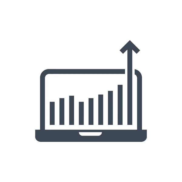 Icono del glifo del vector de tráfico de crecimiento — Archivo Imágenes Vectoriales