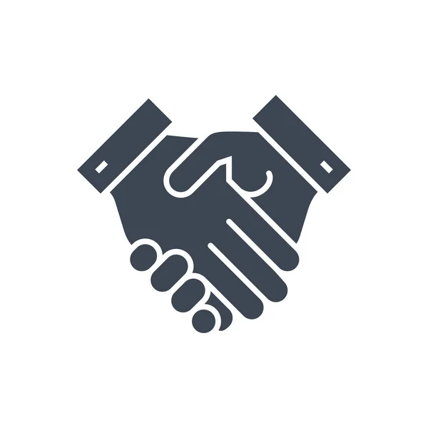 Handshake Vector Glyph Icon — Stockvektor
