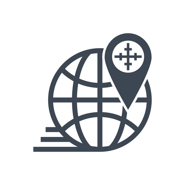 Geo Target Vector Gyph Icon — Vector de stock