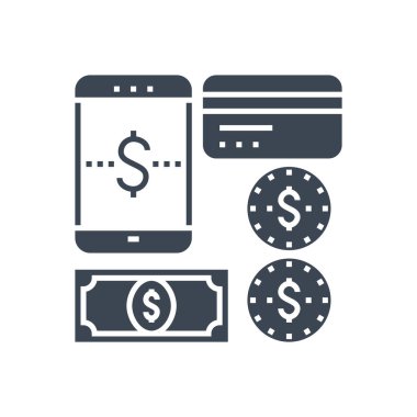 Ödeme Yöntemi Vektör Kabartma Simgesi