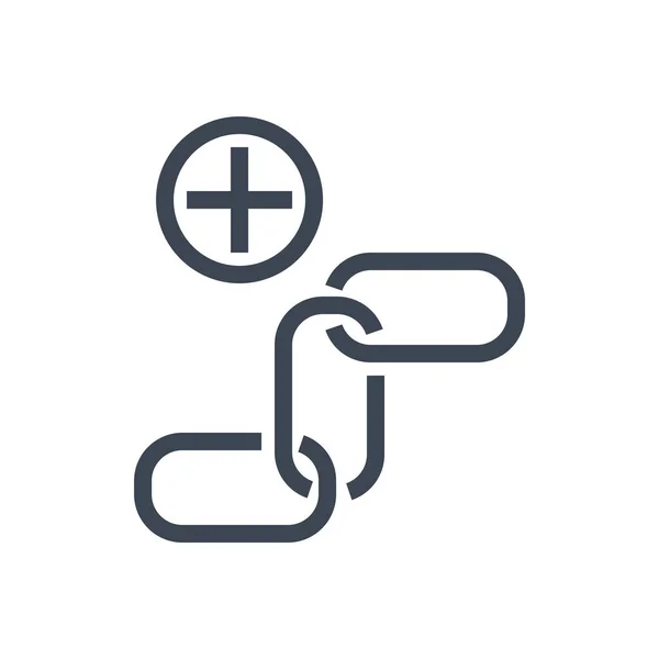 Link Building Vector Glyph Icon — Stockvector