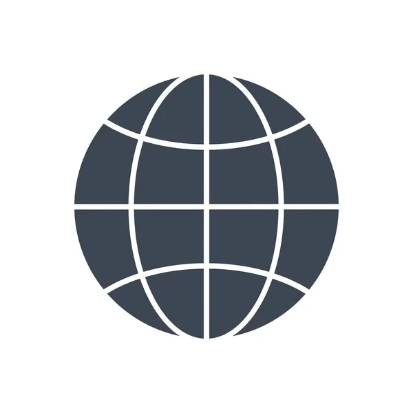 Globe Vector Glyphe Icône — Image vectorielle
