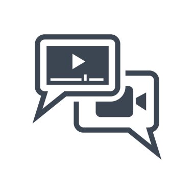 Video Pazarlama Vektörü Glyph Simgesi
