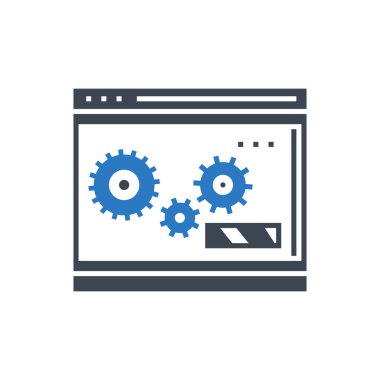 Web Sitesi İyileştirme Vektörü Glyph Simgesi