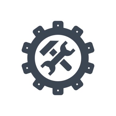 Teknik Destek Vektörü Glyph Simgesi