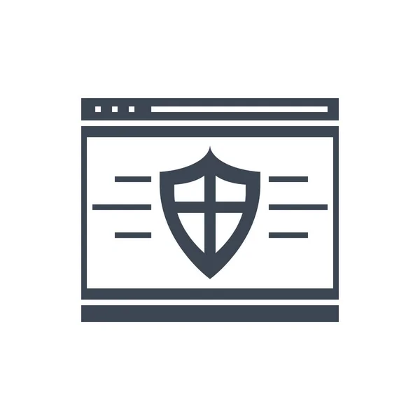 Вектор веб - безпеки Гліф Ікон — стоковий вектор