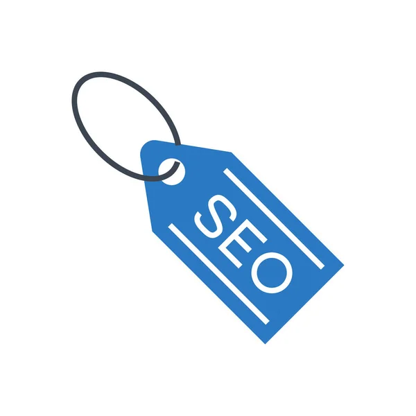 SEO Tag Vector Glyph Icono — Vector de stock