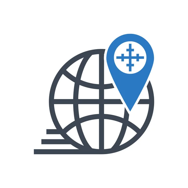 Geo Target Vector Gyph Icon — Vector de stock