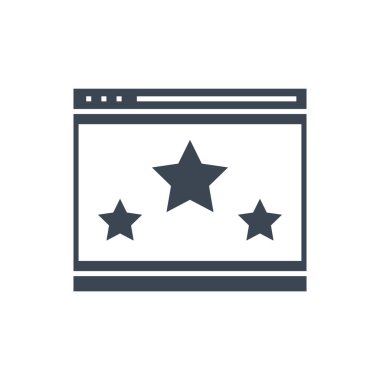 Web Sitesi Sıralama Vektörü Glyph Simgesi