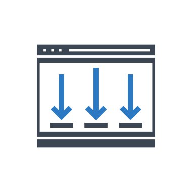 İniş Sayfası Vektörü Kabartma Simgesi