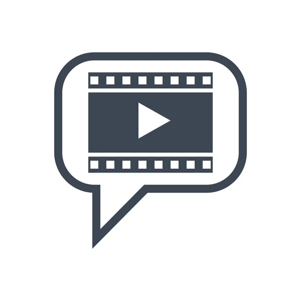 Video Marketing Vector Glifo Icono — Archivo Imágenes Vectoriales