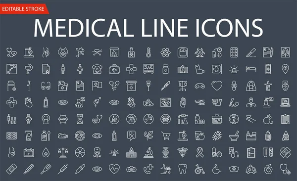 Conjunto de ícones vetoriais médicos. — Vetor de Stock