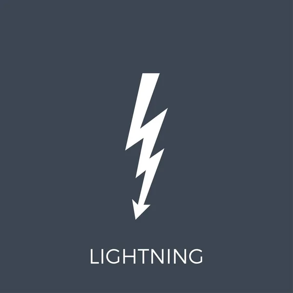 Lightning Vector Icon — Stock Vector