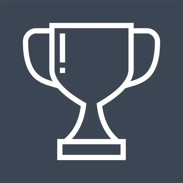 Winnaar Cup dunne lijn vectoricoon — Stockvector