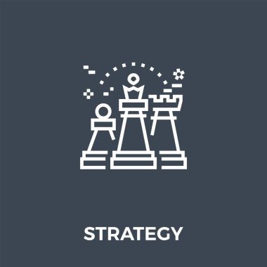 Strateji simgesi vektörü.