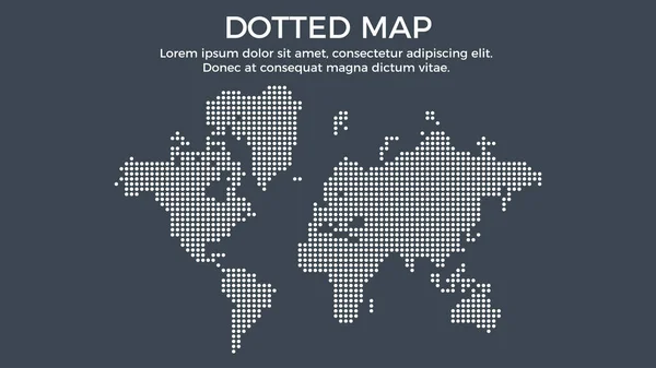 Dotted Map Infografisk element – Stock-vektor