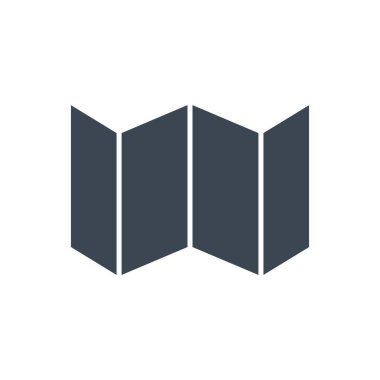 Harita Vektörü Şekil Simgesi Simgesi