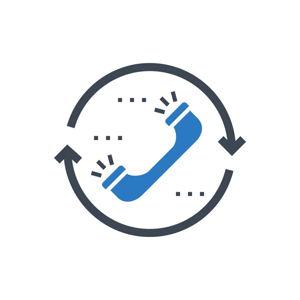 Neem contact op met Vector Glyph Icon — Stockvector