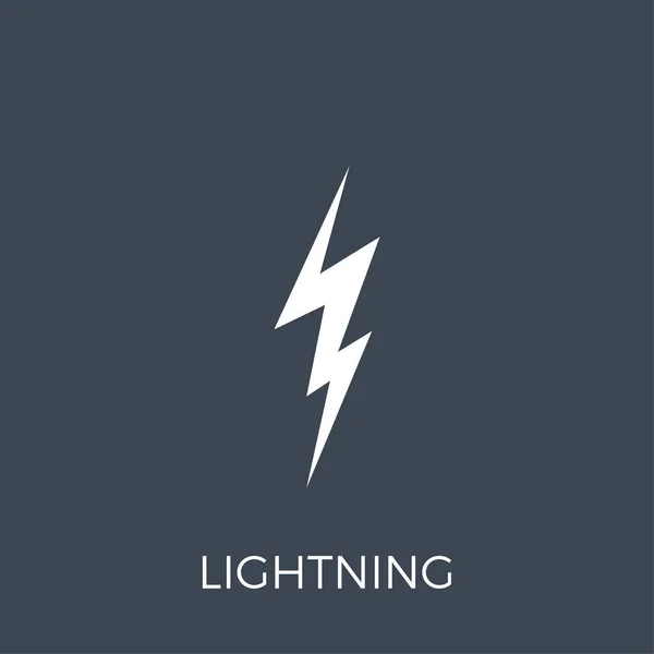 Lightning Vector Icon — Stock Vector